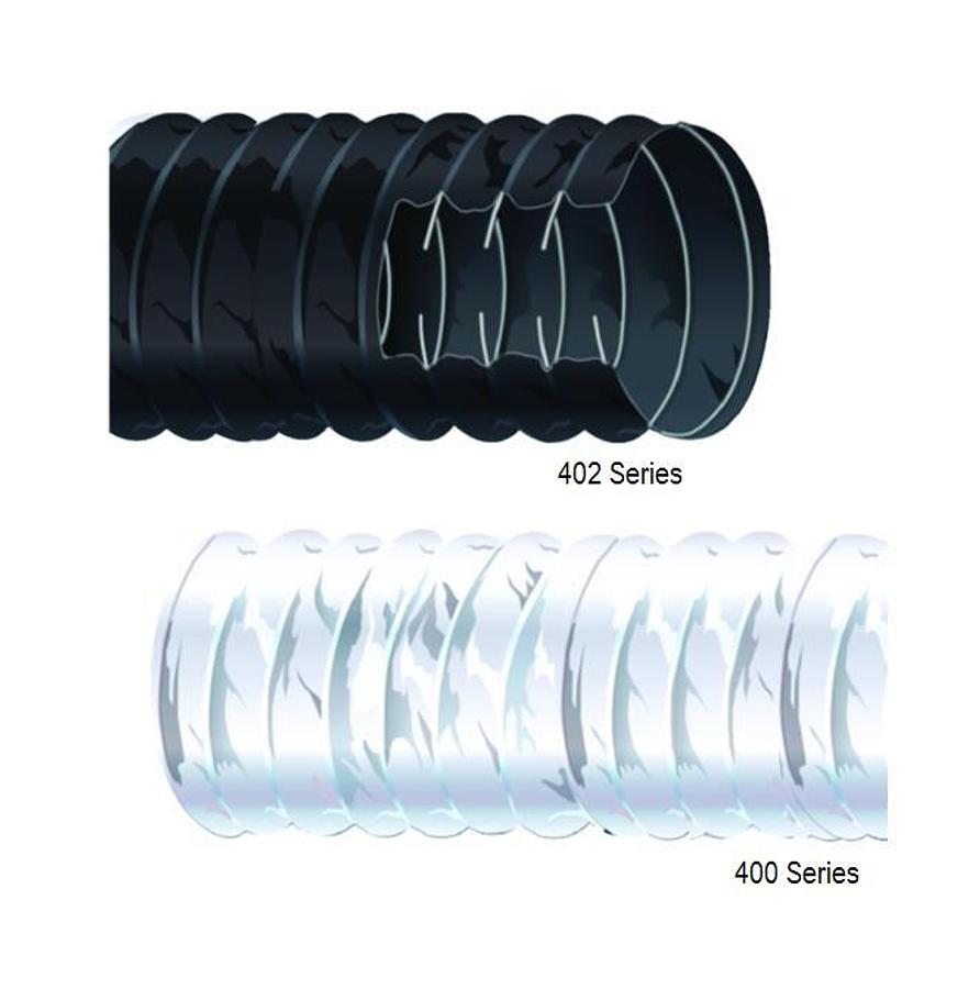 Series 400/402 Vinylvent Ducting Hose - 4in. x 50ft. - Black