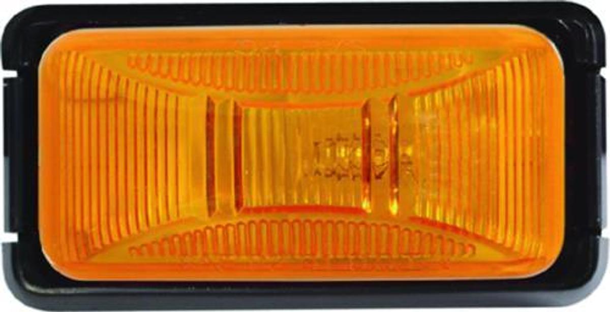 Sealed Mini Marker/Clearance Light - Amber with Black Base