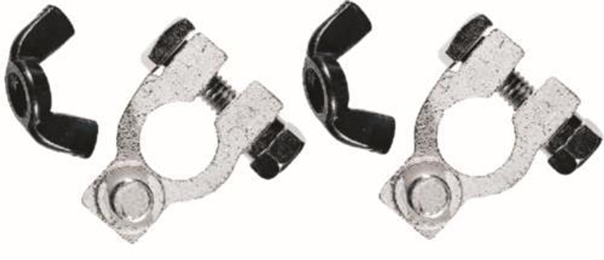 Tinned Brass Battery Terminals - Neg/Pos 5/16in. & 3/8in.