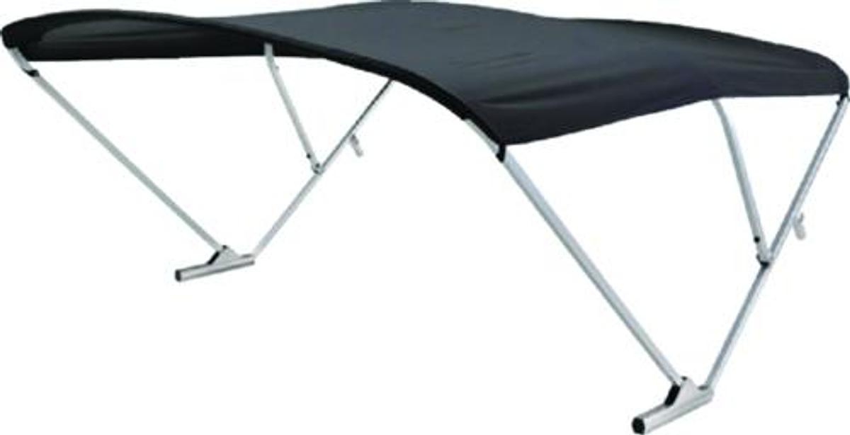Sureshade Power Bimini - Black with Clear Anodized Frame