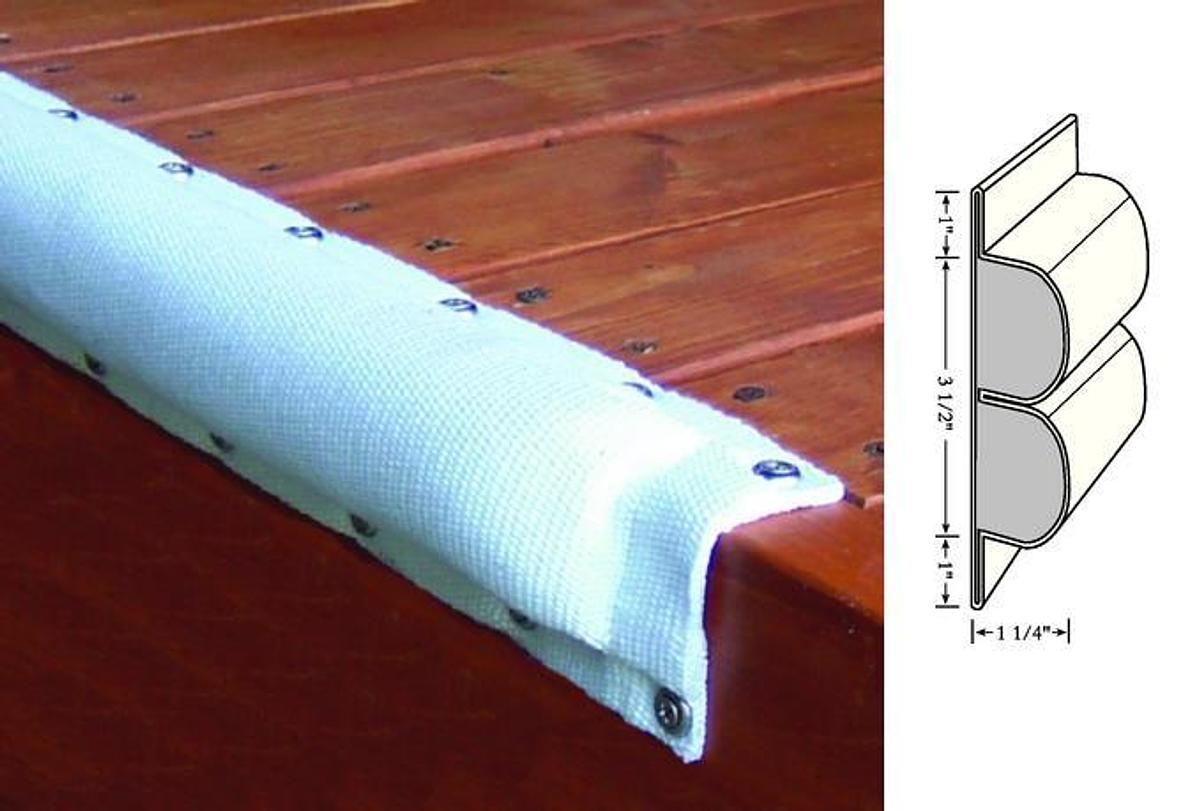 Perimeter Double Dock & Post Bumper - Small - 5 1/2in. x 1 1/4in. x 9ft. - White