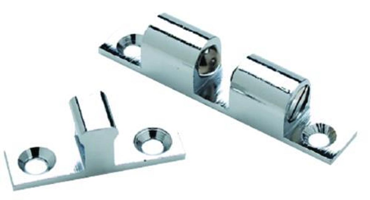 Friction Catch - 2 3/8in. x 7/16in. - Chrome Plated Brass