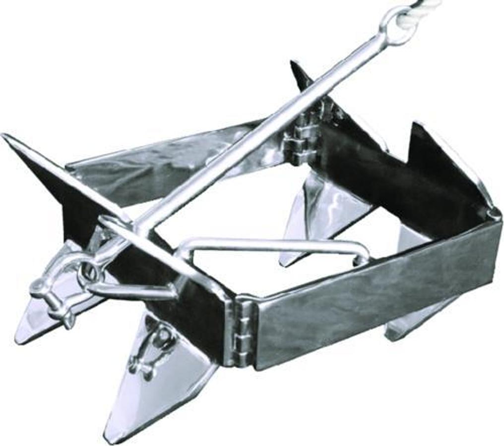Collapsible Galvanized Box Anchor with Storage Bag - Large - 25lbs.