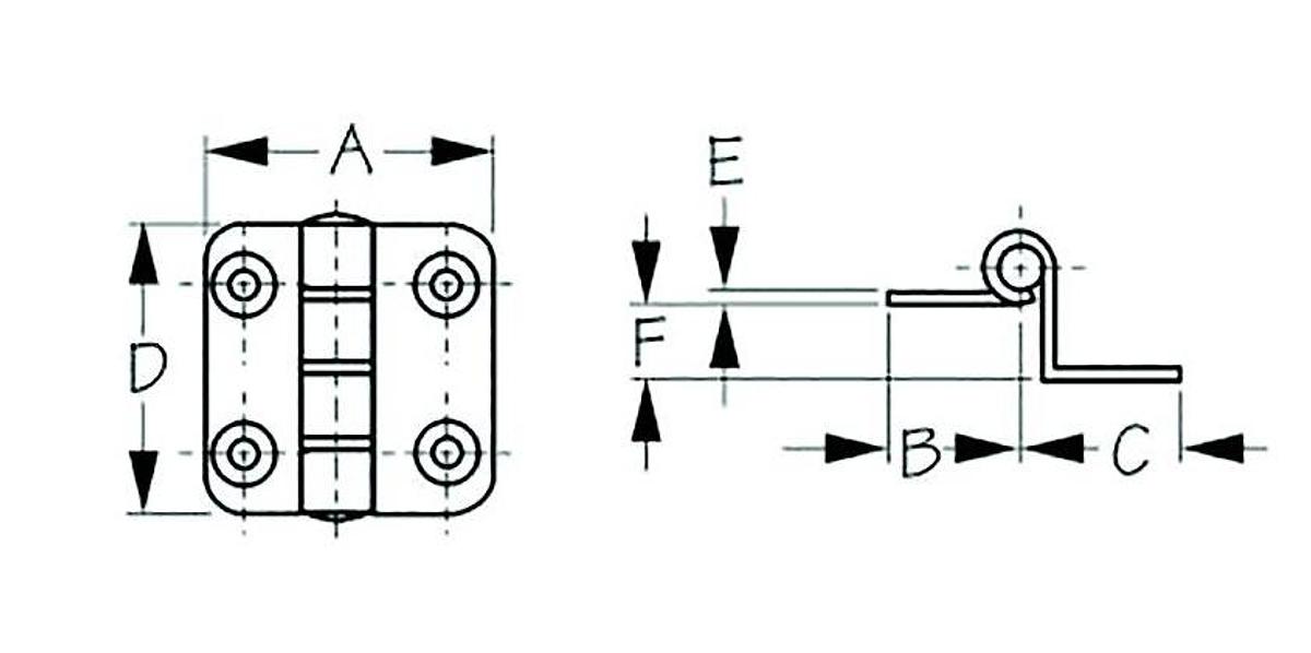 Dampening Offset Butt Hinge