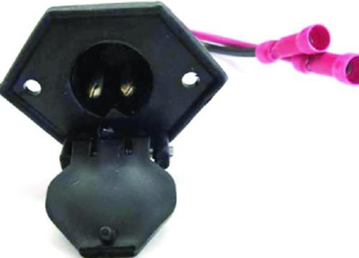 V-Groove 2-Wire Trolling Motor Receptacle w/ Butt Connector