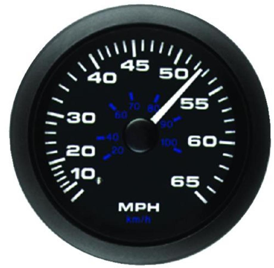 Premier Pro Black 3in. Domed Speedometer Kit - 10-65 MPH