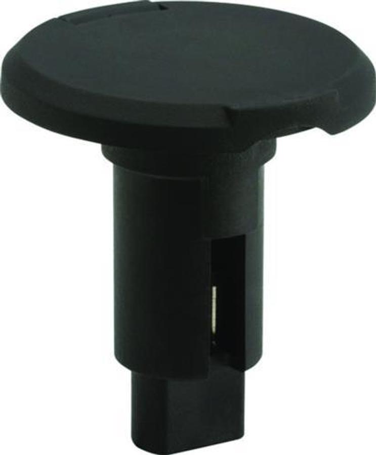 Round Plug-In Base - 2 Pins - Black