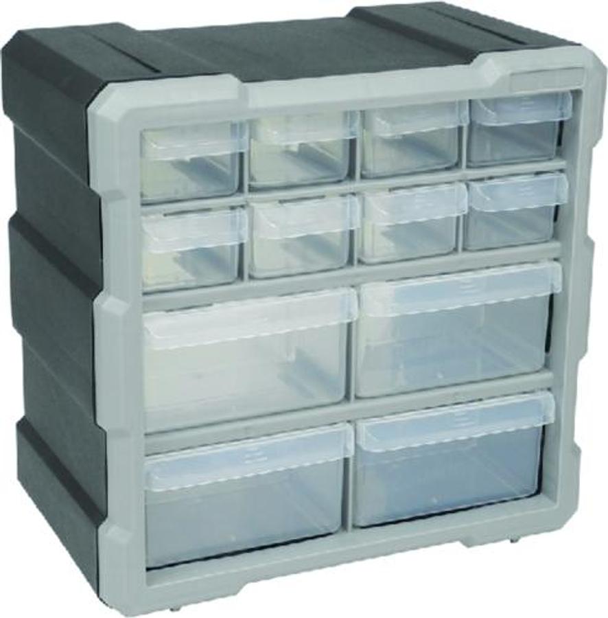 12-Drawer Clear Plastic Cabinet