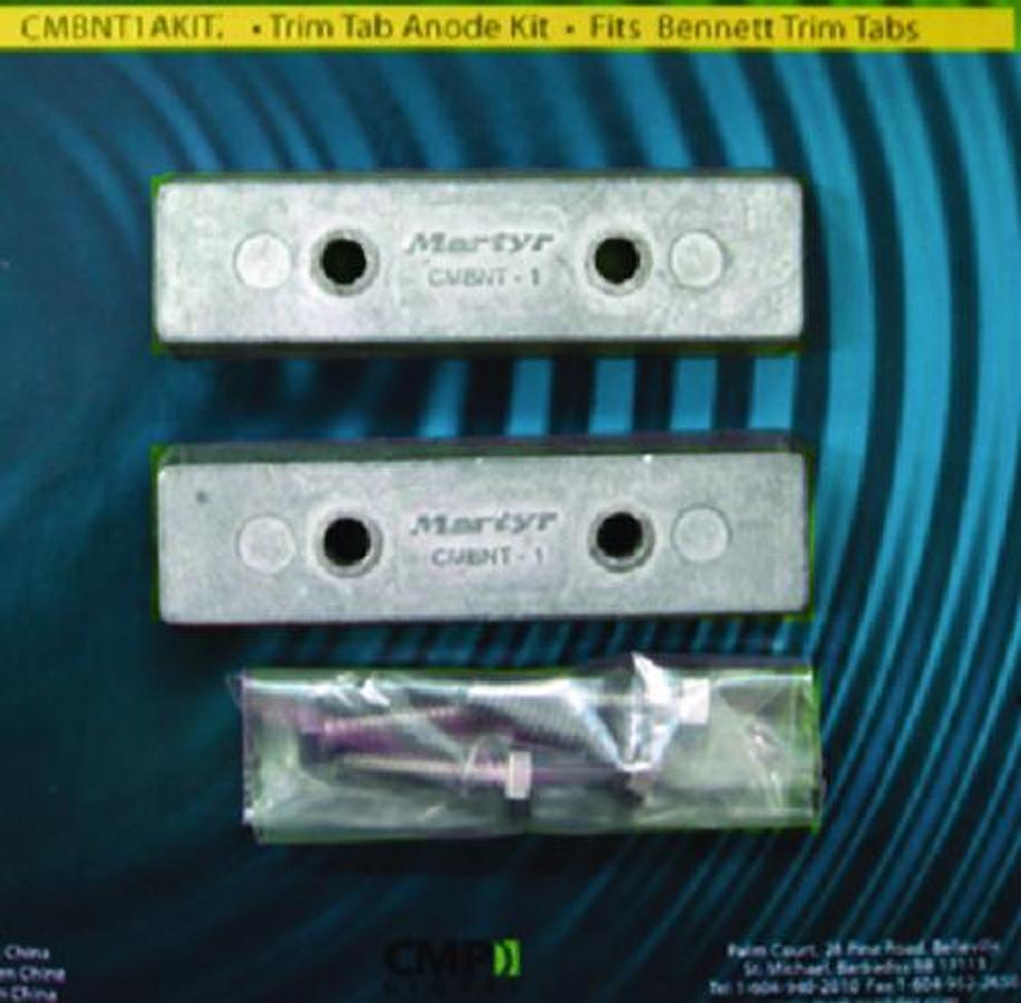 Bennett Trim Tab Anode Kit - Aluminum - Size: 3-3/4in.L x 1in.W x 1/2in.H