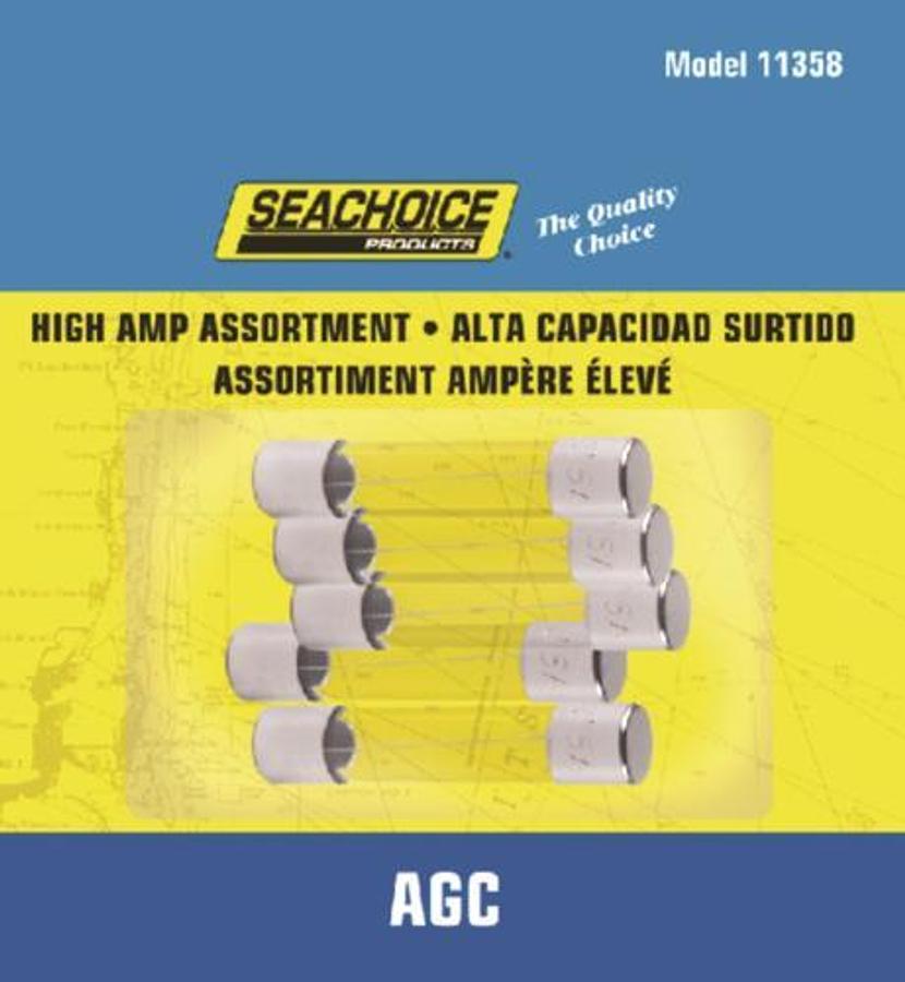 High Amp AGC Glass Fuse Assortment - 5ea