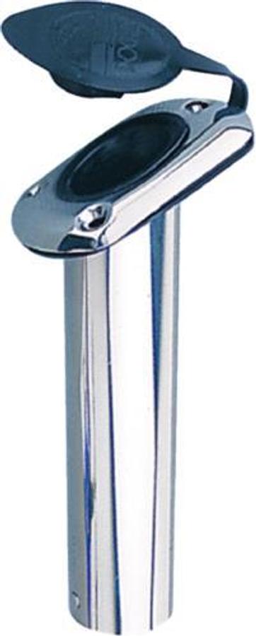 Flush Mount Rod Holder with Cap - 8-5/8in.L x 1-1/2in. ID
