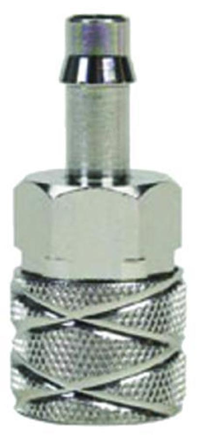 Chrome/Brass Female Hose Fitting for Chrysler/Force - 5/16in. Barb Hose