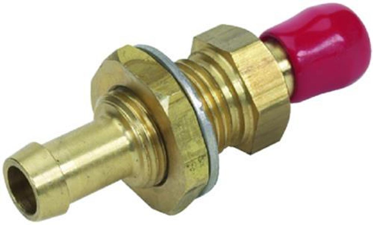 Brass Straight Bulk Head Mount Fuel Fitting - 3/8in. Thread