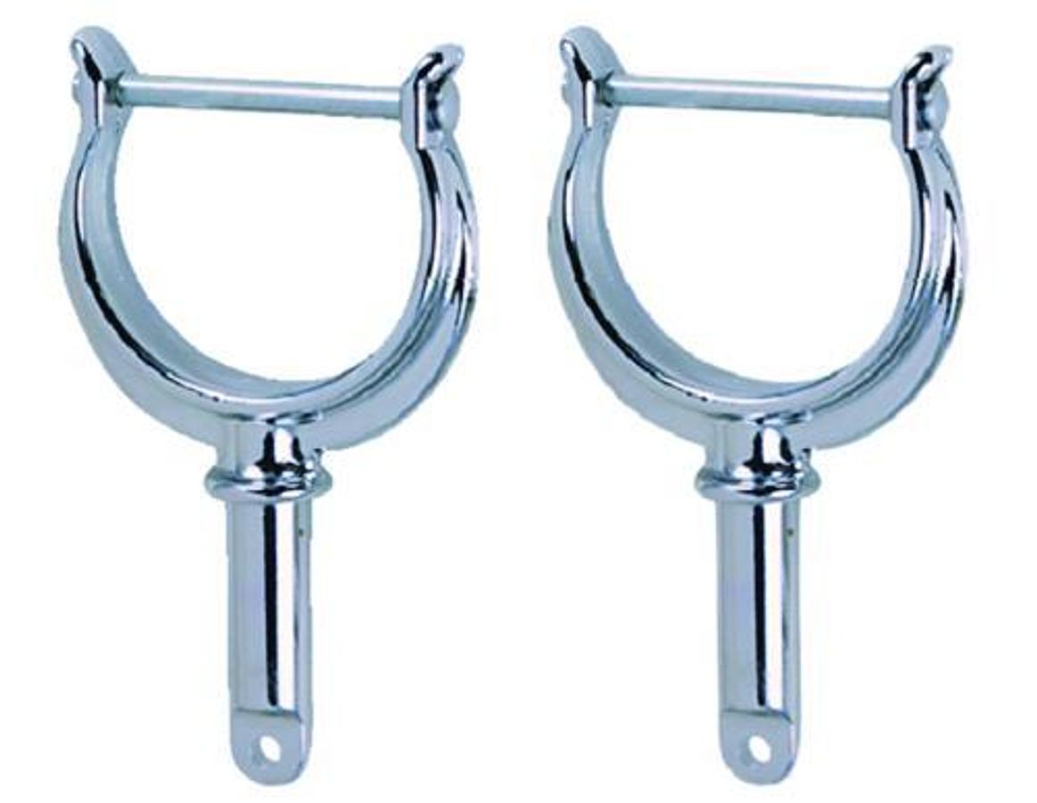 North RIver Type Rowlock Horns - Chrome Plated (1pr.)