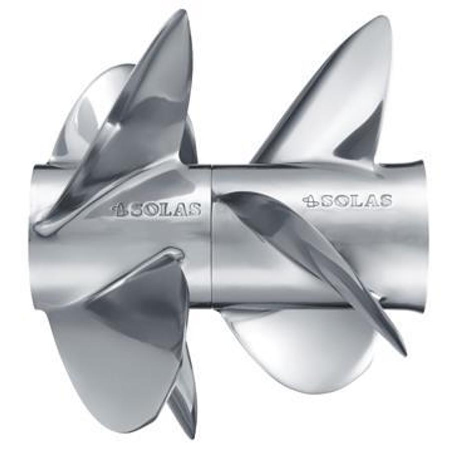B3 Stainless Dual Propellers for Mercruiser Bravo III - 4 Blade - Front - 16 X 20