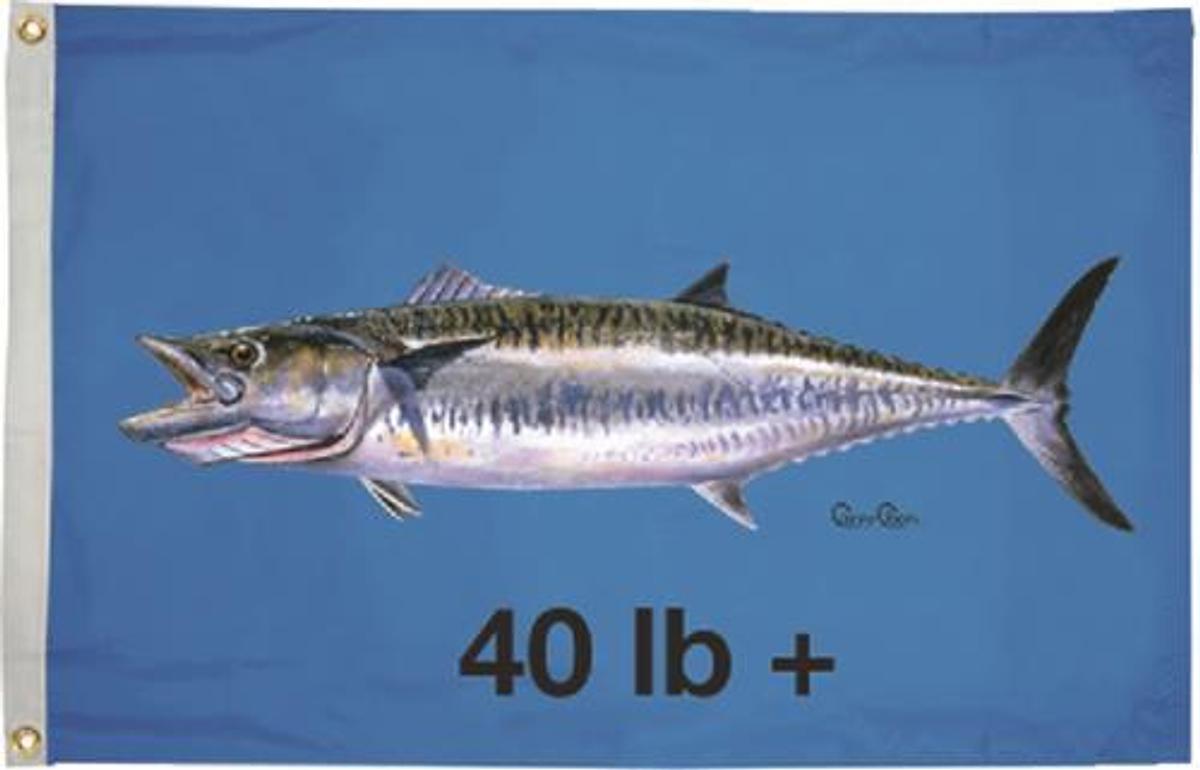 Carey Chen Offshore Fish Flag - 16in. x 24in. - King Mackeral 40lb.