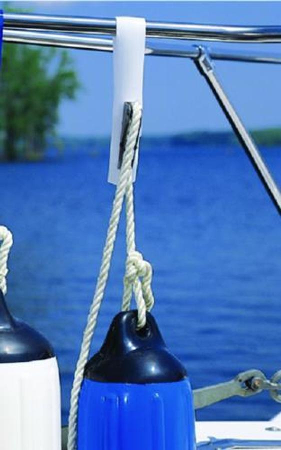 Tidy-Ups Vinyl Fender Adjuster for Large Rail - Up to 5/8in. - White