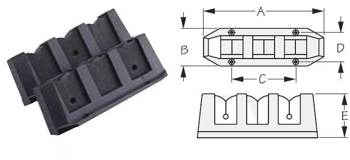 Rod Storage Rack - 3 Rods