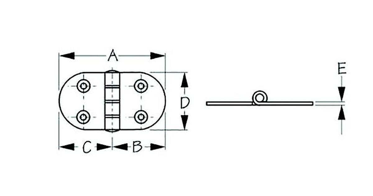 Dampening Round Side Door Hinge