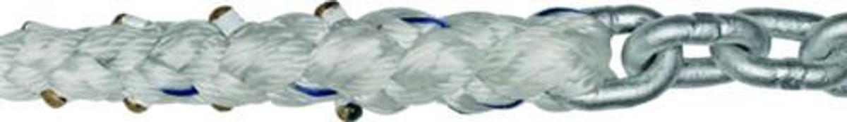 Eight Strand Plaited Rope with G4 Chain Anchor Rode - 150ft. x 1/2in. Rope/15ft. x 1/4in. Chain