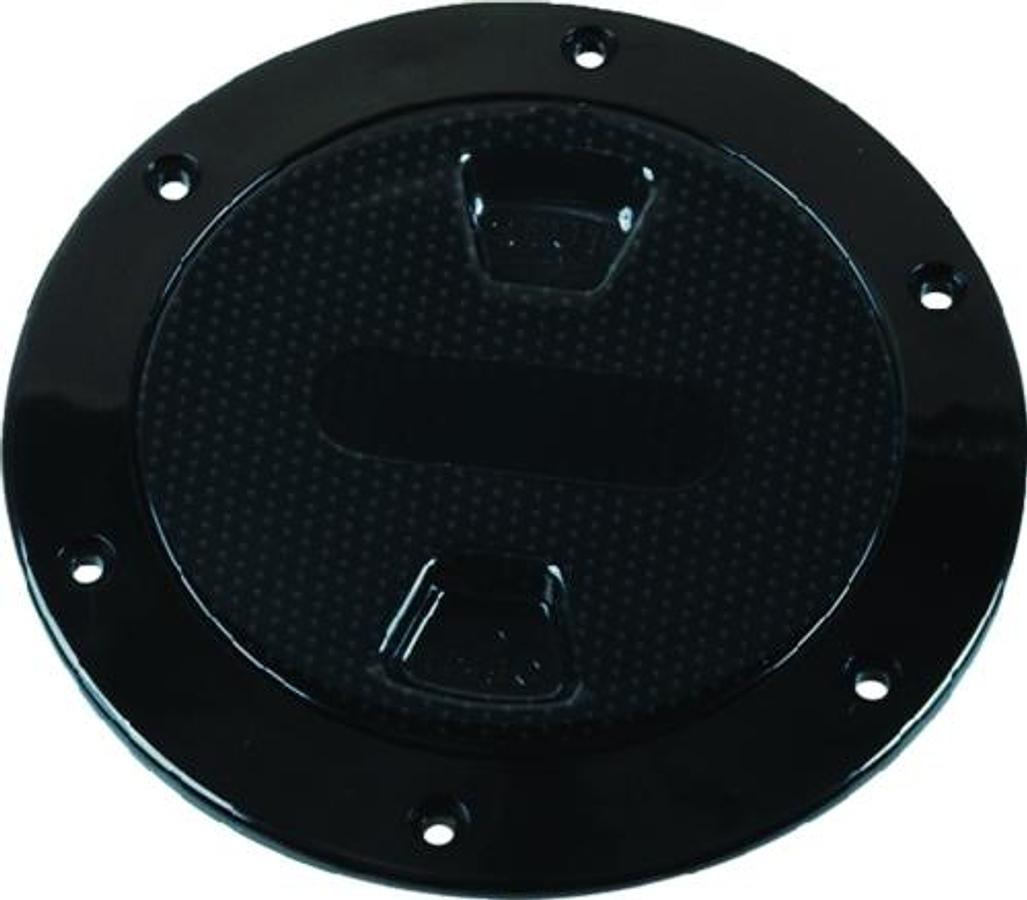 8in. x 10in. Screw Out Deck Plate With Standard Trim Ring - Dimple Center