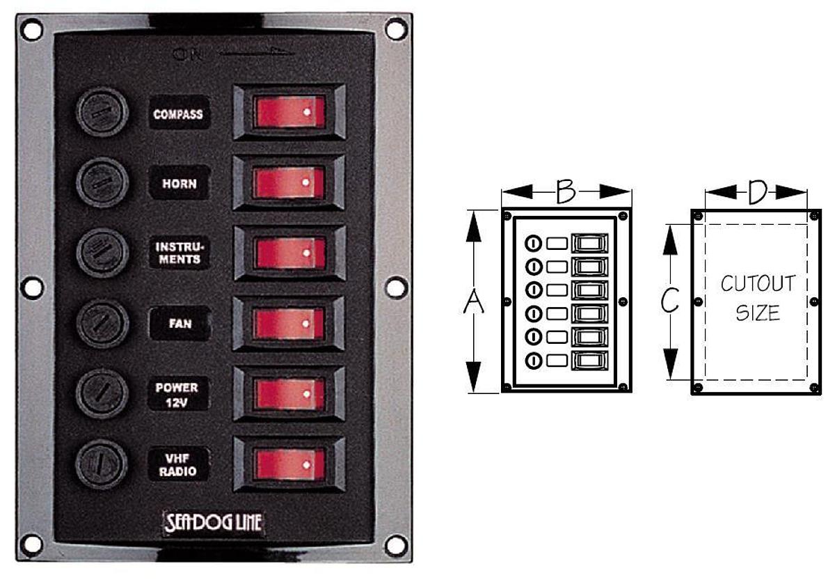 Vertical 6 Gang Panel