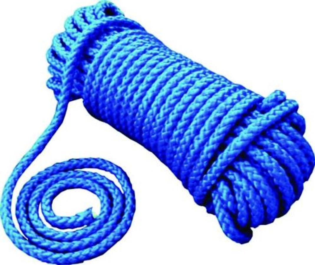 Hollow Braided Polypropylene Utility Line - 1/4in. x 100ft. - Blue