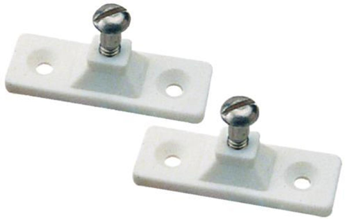 Side Mount 2-Hole Deck Hinge - 2 7/16in.x7/8in. - White