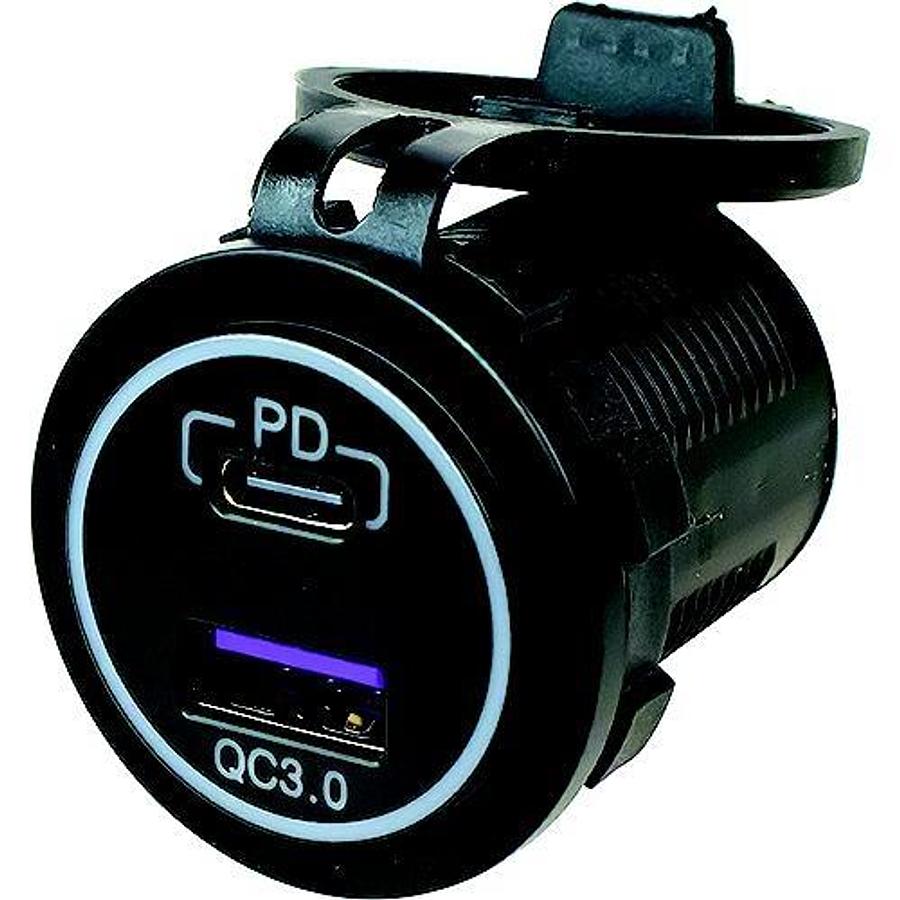 Power Socket without Light - USB 3.0 and USB-C