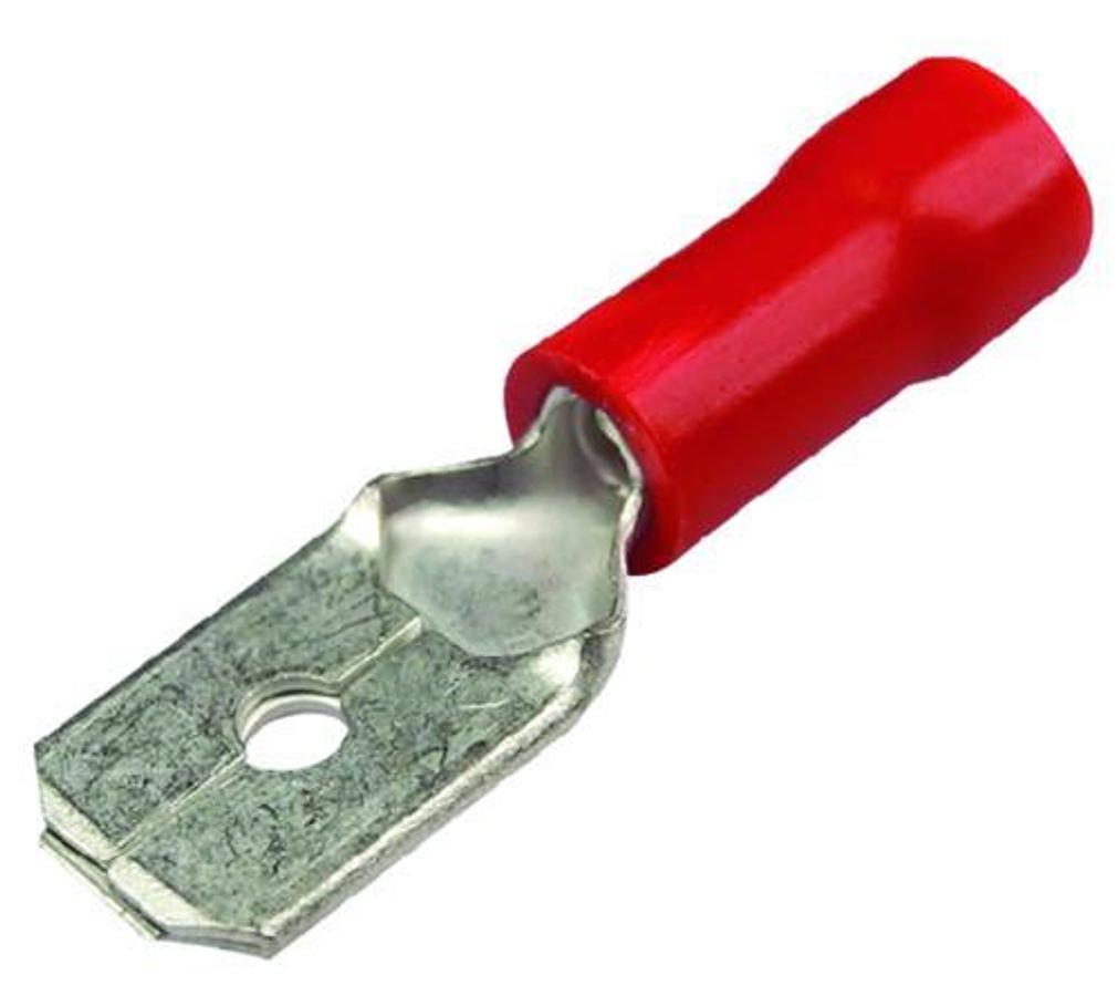Vinyl Insulated Quick Disconnect Terminal for 22-18 Wire Range - Male - Red