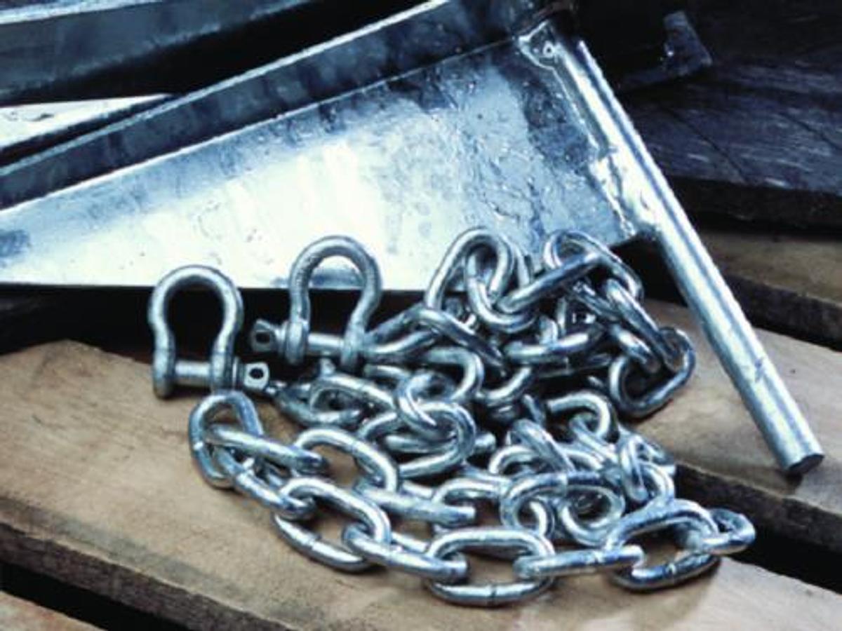 Galvanized Anchor Chain with Expanded Link - 1/4in. x 5ft.
