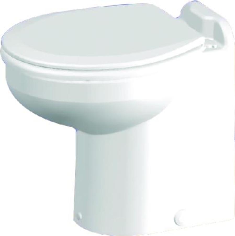 Marine Elegance Toilet Raw Water Intake Model with Run Dry Remote Intake Pump - Straight Back