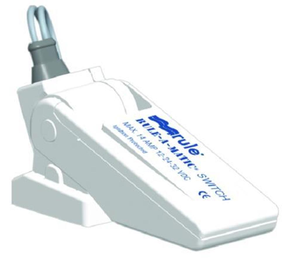 Rule-A-Matic Float Switch without Fuse Holder - 2-1/4in. x 5in. x 1-3/4in. - 12-24 Volts - 14 Amps
