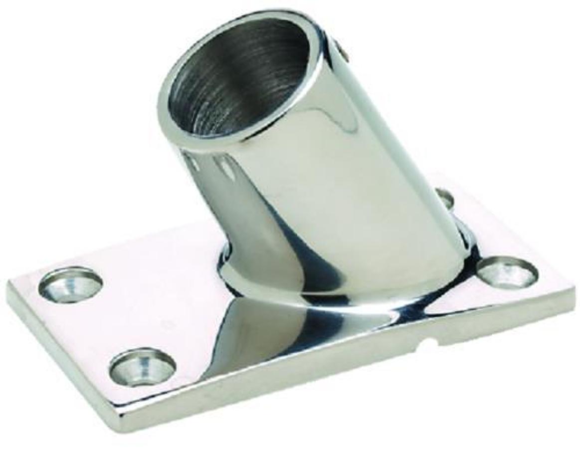 Rectangular Base Rail Fitting - 60 Degree - Stainless Steel