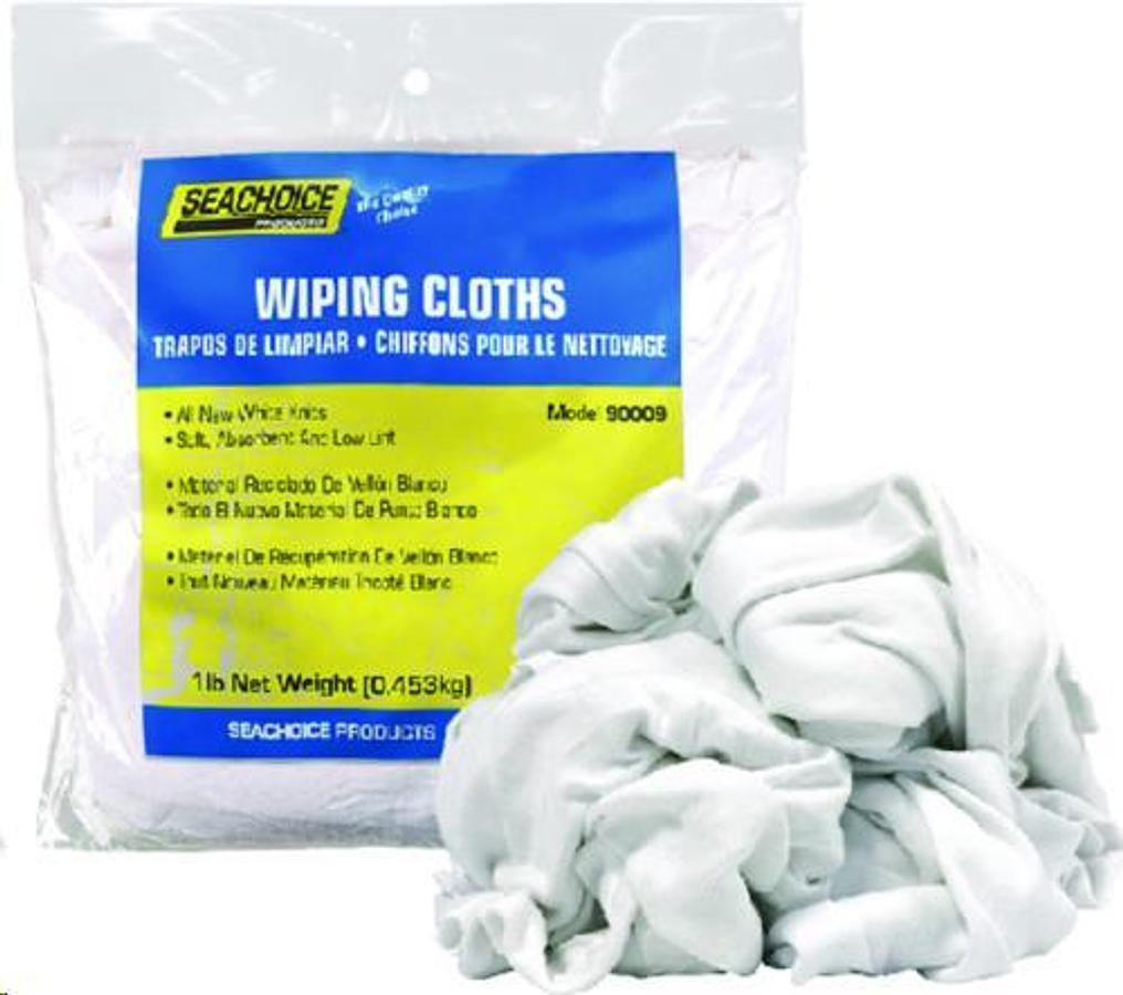 White Knits Wiping Cloths - 1lb. Bag