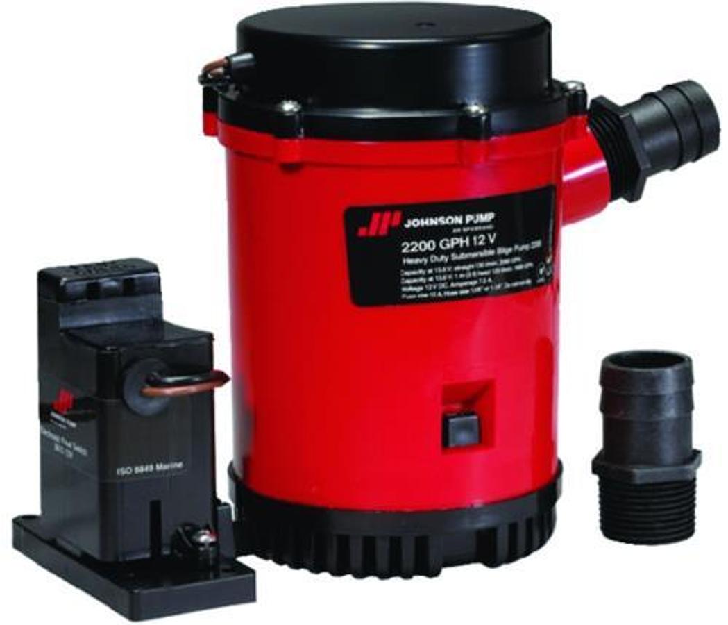 Heavy Duty Combo Bilge Pump w/ Automatic Electromagnetic Switch - 2200 GPH - 24 Volts - 4.5 Amps