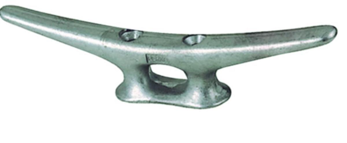Plain Aluminum Cleat - Open Base - 8in.L - 2-5/8in. x 1-7/8in. - Up to 5/8in. Line Size - 1pk.