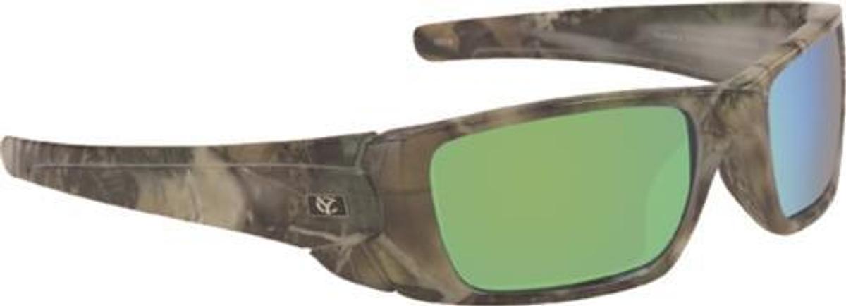 Cubera Camo Polarized Sunglasses - Green Mirror Lens - 12 Case