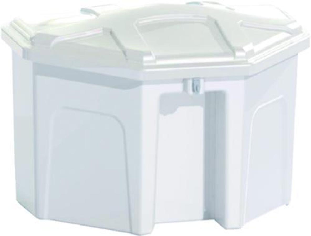 Stow-N-Go Triangle Dock Box - 50in. x 32in. x 36in. - Classic White