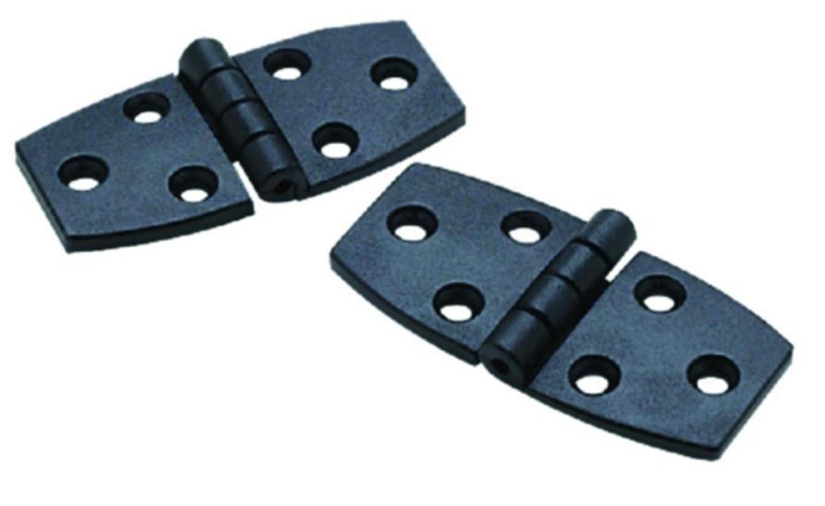 Black Nylon Utility Hinge - 3in. x 1-3/8in. - #8 Fastener - 1pr.