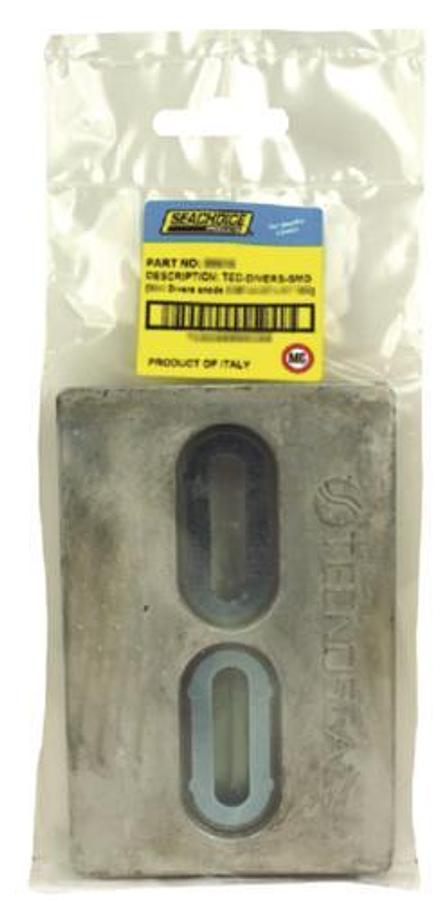 Magnesium Divers Anode - 12in. x 6in. x 1in. - Hole 4in. x 1/2in. x 1in.
