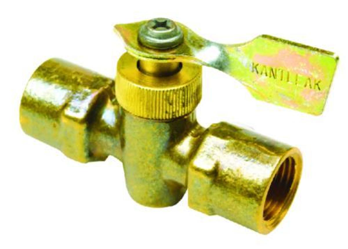Brass Two Way Fuel Line Valve - 1/4in. x 1/4in. Female Ports