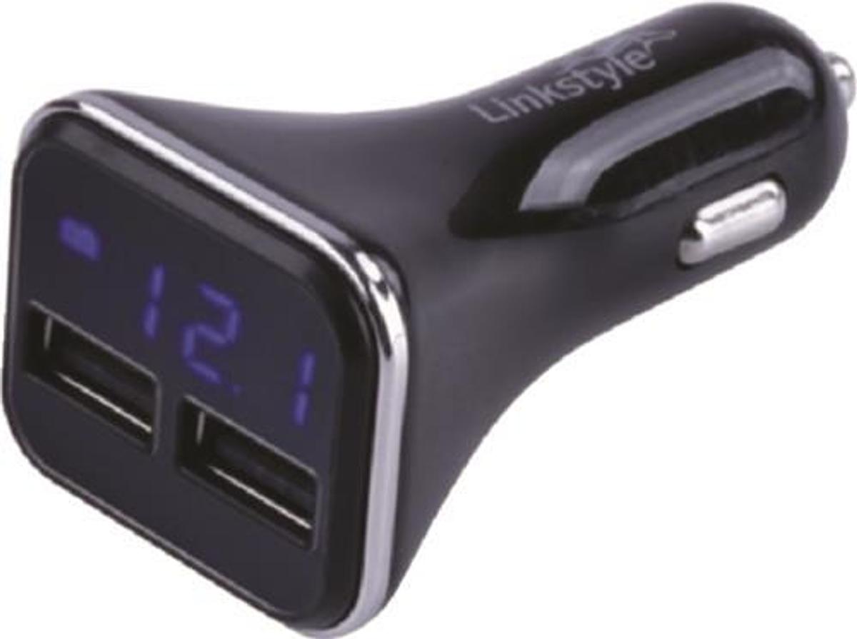 Double USB Power Plug with Voltage and Amp Meter