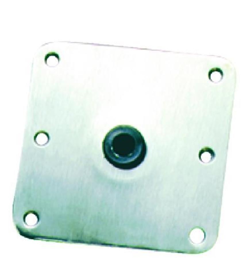 KingPin Standard Square Deck Base - 7in. x 7in. - Stainless Steel