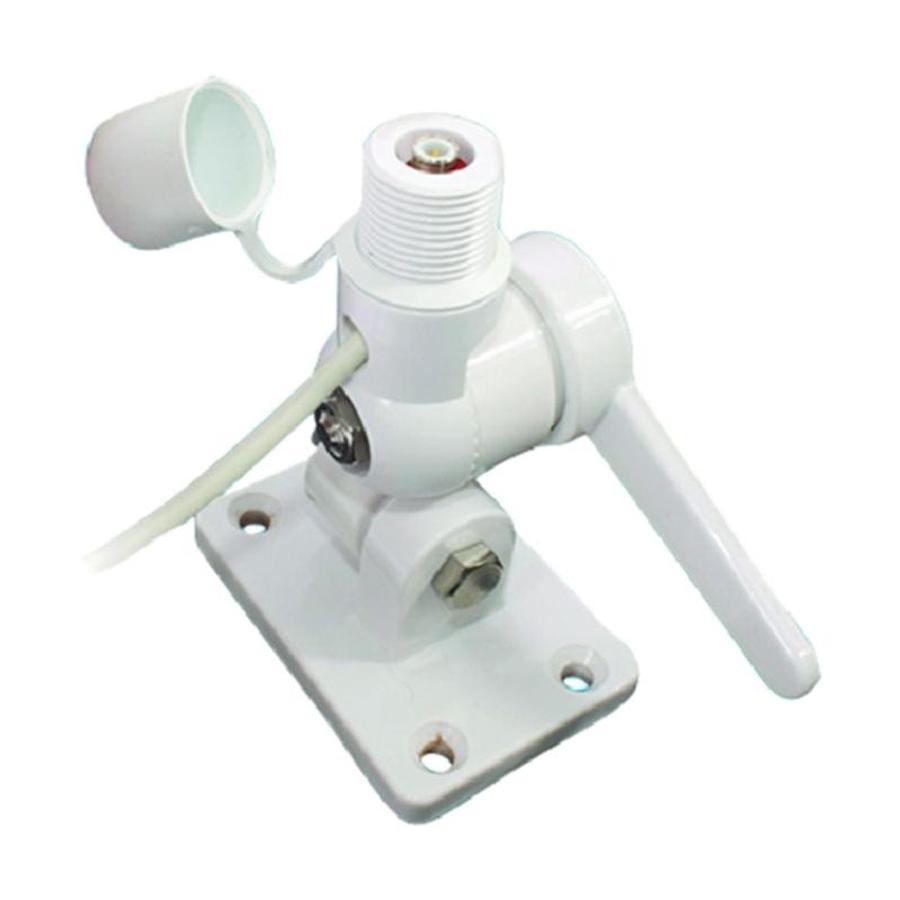 QCM-N White Nylon Quickconnect Ratchet Mount for Quick Connect Antennas Up To 4ft.