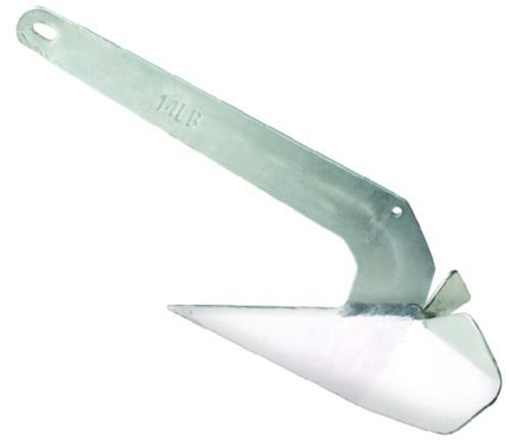Hot Dipped Galvanized Plow Anchor - 44 lbs.