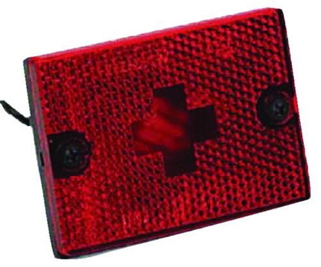Clearance/Side Marker Light with Reflex Lens - Red