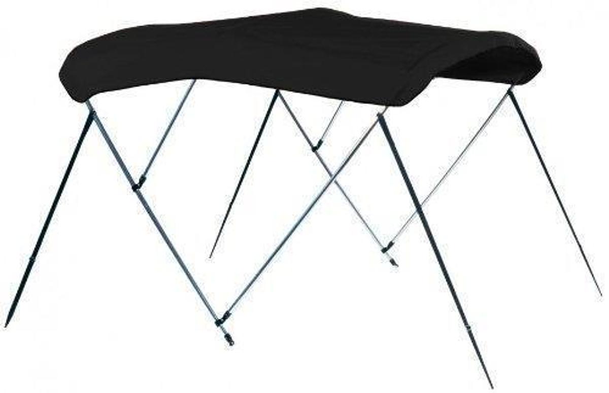 3 Bow 46in. Bimini Top with Boot - 79in.-84in. - Jet Black