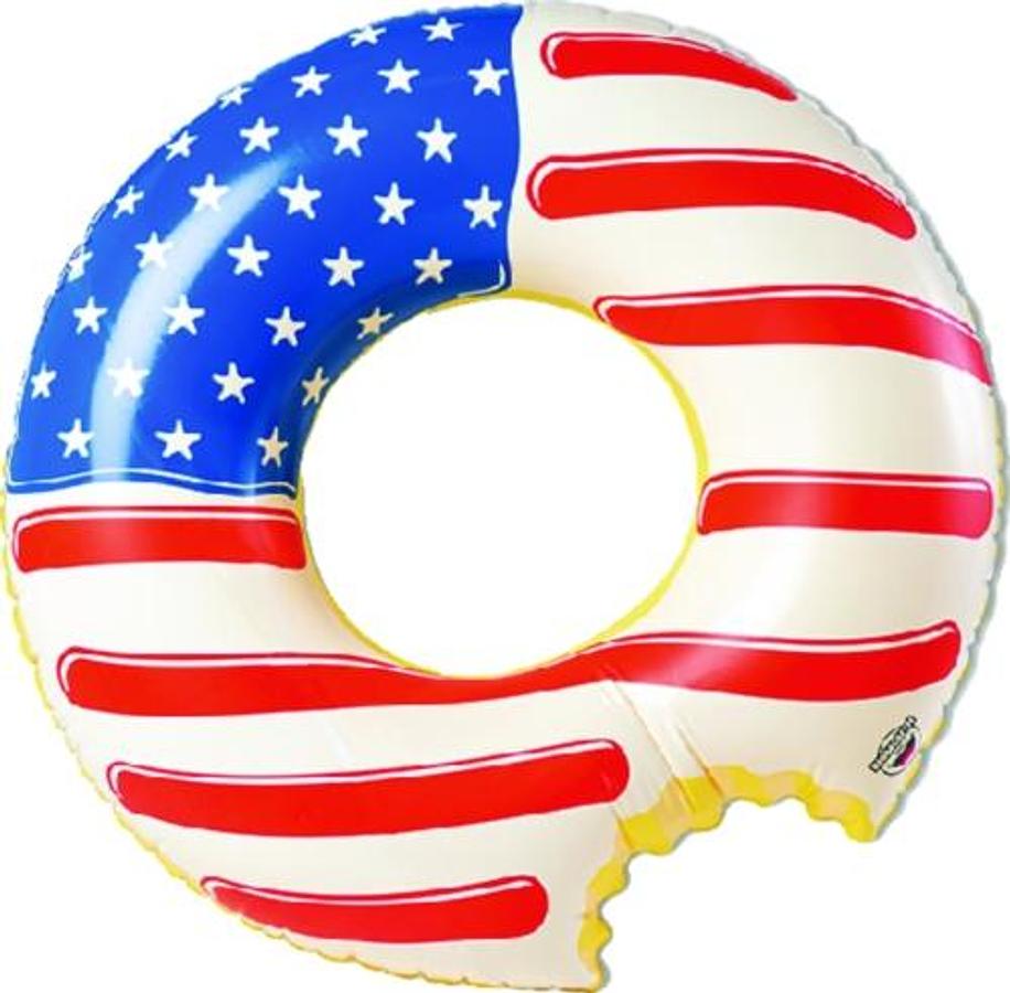 Americana Donut Vinyl Pool Float
