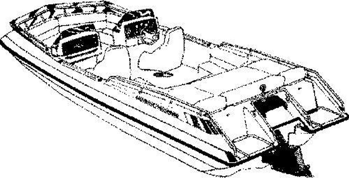 I/O Deck Boat Cover With Low Rails - 19ft. 6in.